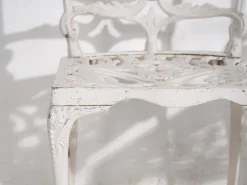 Pamono Vintage White Garden Table and Chairs, 1950, Set of 5 Best