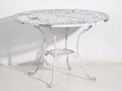 Pamono Vintage White Garden Table and Chairs, 1950, Set of 5 Best