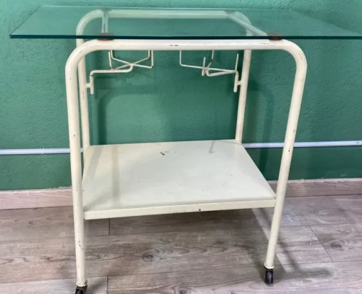 Pamono Vintage White Hospital Table
