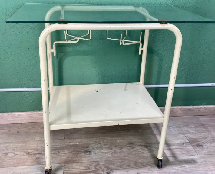 Pamono Vintage White Hospital Table
