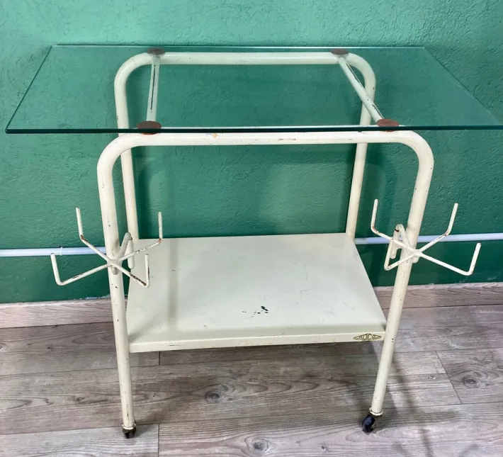 Pamono Vintage White Hospital Table