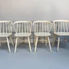 Pamono Vintage White Lacquered Spindle Chairs from Nesto, 1960s, Set of 4 New