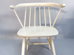 Pamono Vintage White Lacquered Spindle Chairs from Nesto, 1960s, Set of 4 New
