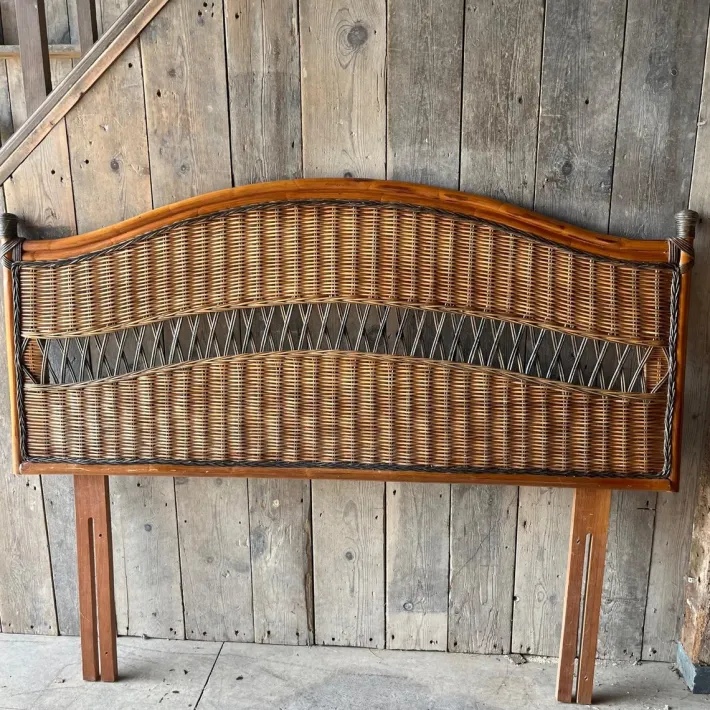 Pamono Vintage Wicker & Cane Headboard New