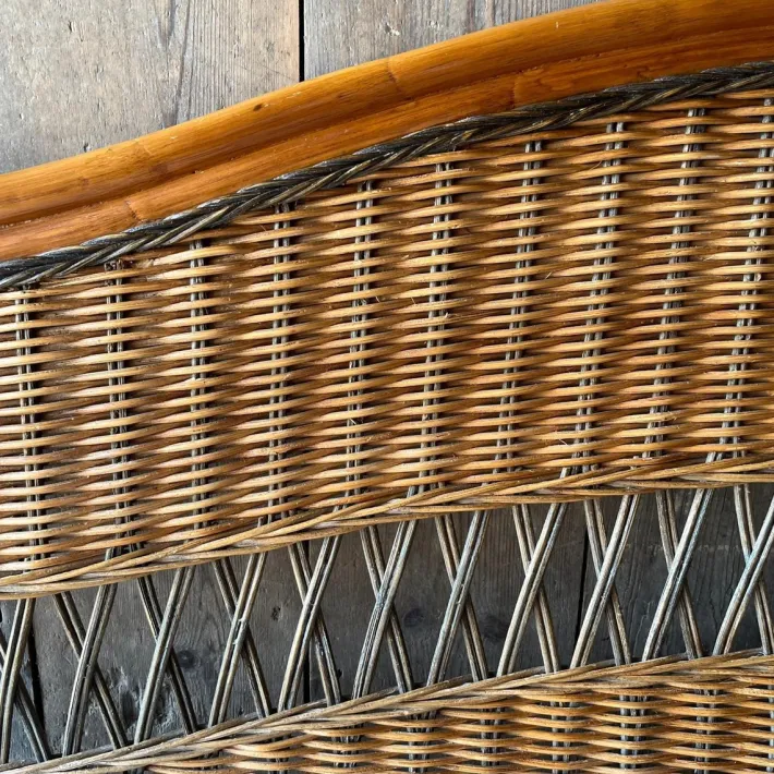 Pamono Vintage Wicker & Cane Headboard New