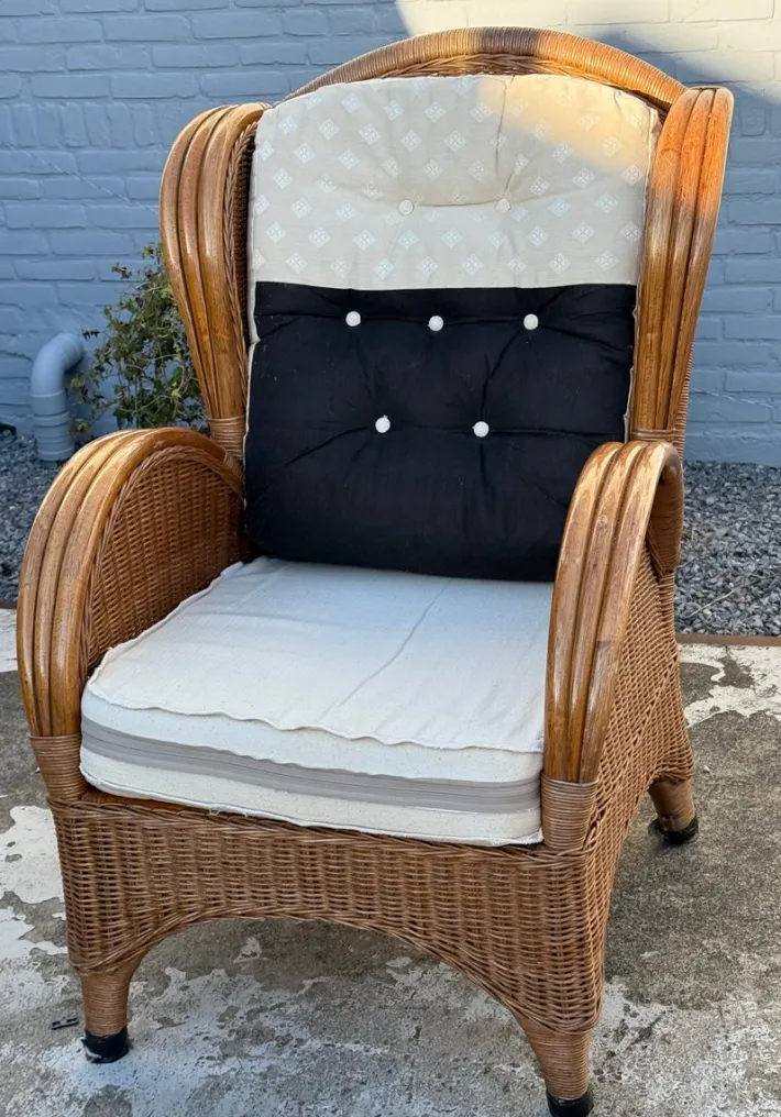 Pamono Vintage Wicker Armchair, 1980s