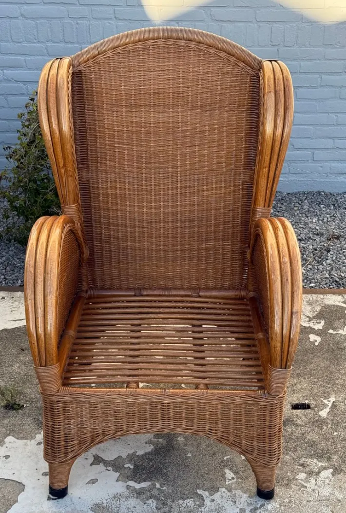 Pamono Vintage Wicker Armchair, 1980s