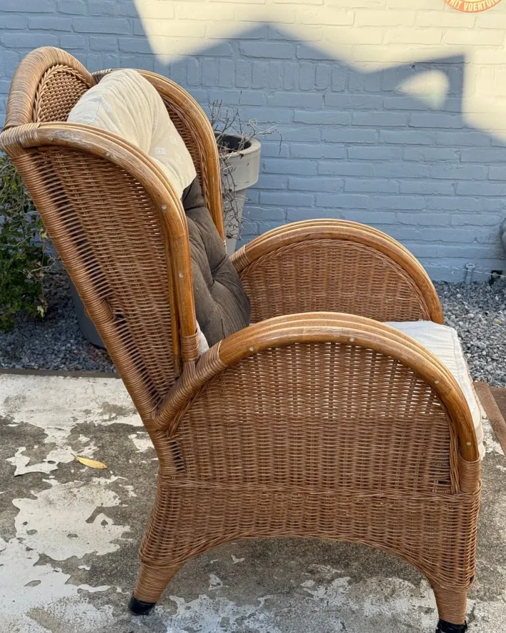 Pamono Vintage Wicker Armchair, 1980s
