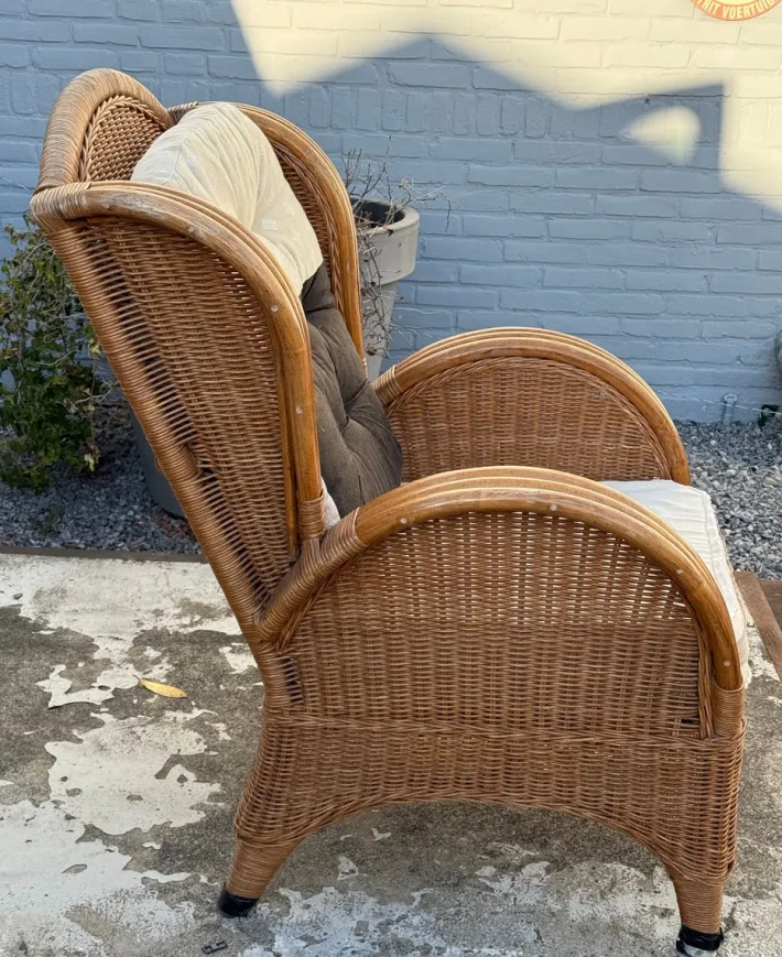Pamono Vintage Wicker Armchair, 1980s