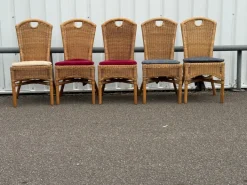 Pamono Vintage Wicker Chairs, Set of 4