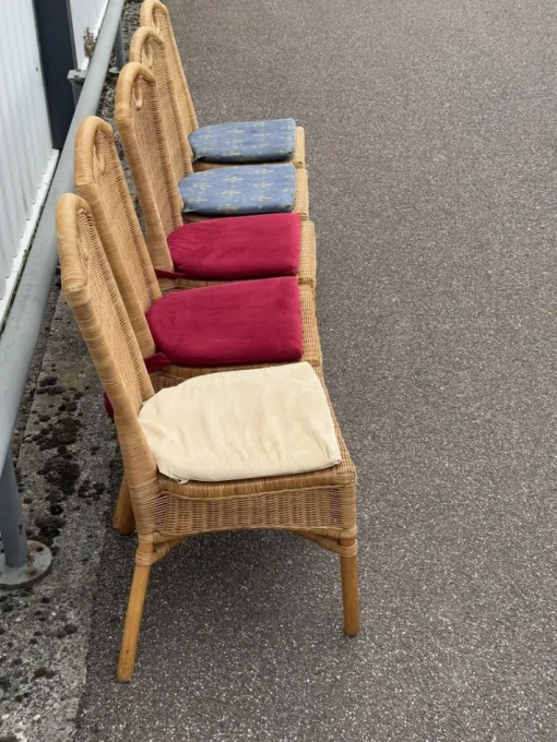 Pamono Vintage Wicker Chairs, Set of 4