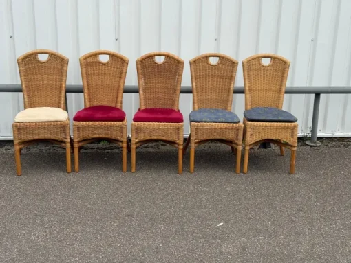 Pamono Vintage Wicker Chairs, Set of 4