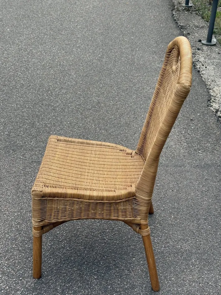 Pamono Vintage Wicker Chairs, Set of 4