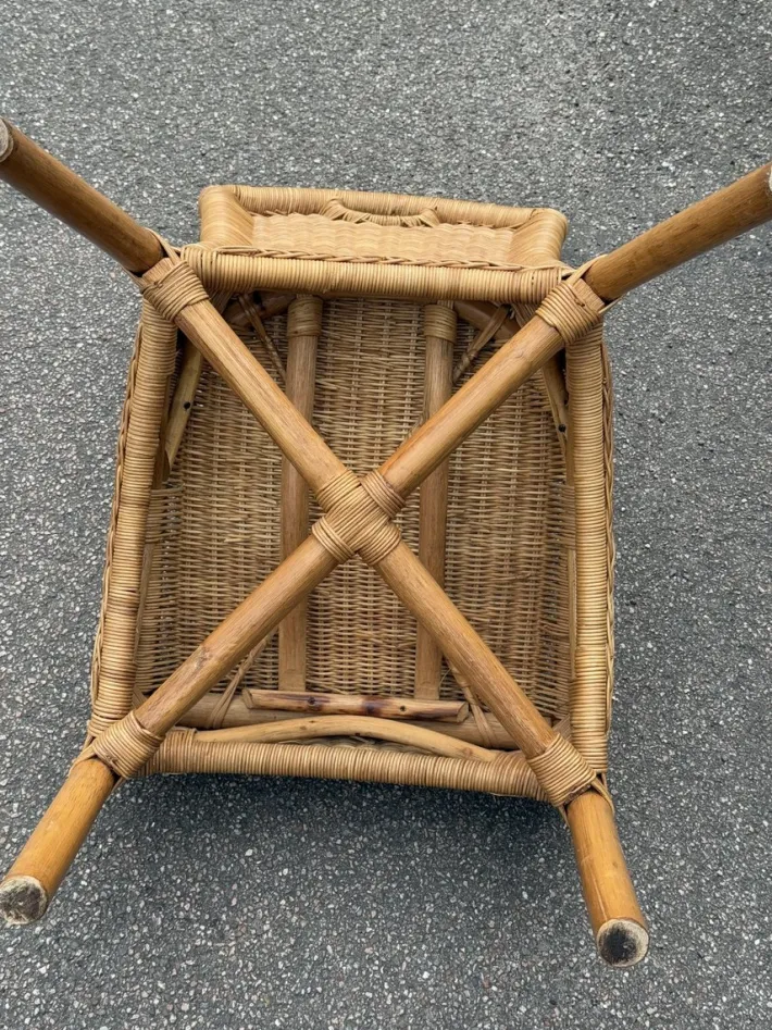 Pamono Vintage Wicker Chairs, Set of 4