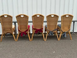 Pamono Vintage Wicker Chairs, Set of 4