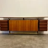Pamono Vintage Wood and Brass Sideboard, 1950s Sale