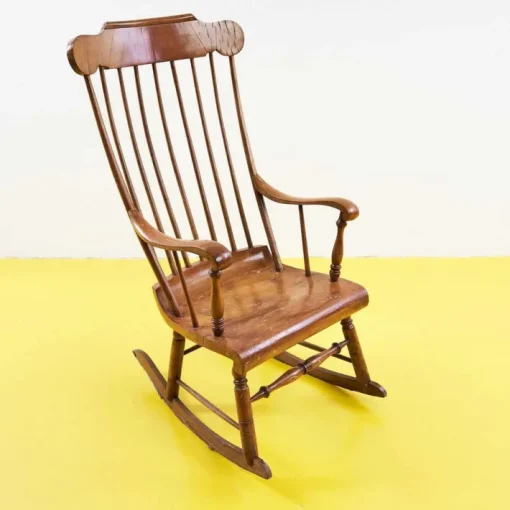 Pamono Vintage Wood Rocking Chairs Discount