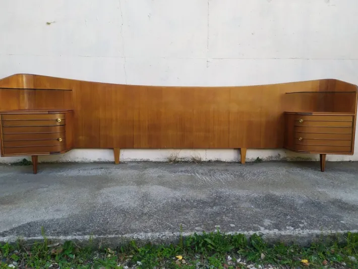 Pamono Vintage Wooden Headboard, 1960s Clearance