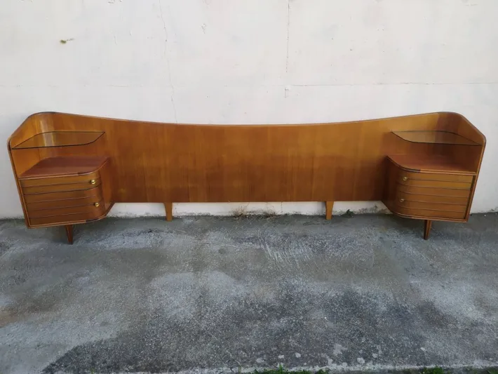 Pamono Vintage Wooden Headboard, 1960s Clearance