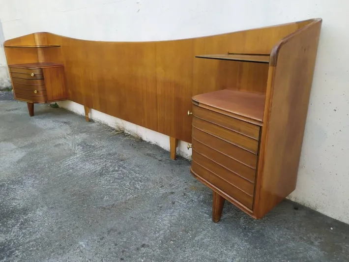 Pamono Vintage Wooden Headboard, 1960s Clearance