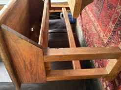 Pamono Vintage Wooden School Desk with Built-in Bench, 1950s Best