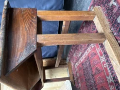 Pamono Vintage Wooden School Desk with Built-in Bench, 1950s Best