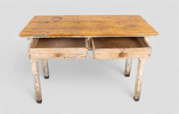 Pamono Vintage Wooden Worktable with Drawers Sale