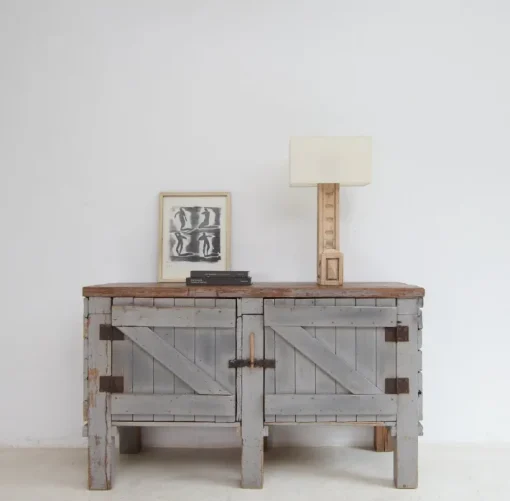 Pamono Vintage Workbench in Pine, 1920s Best