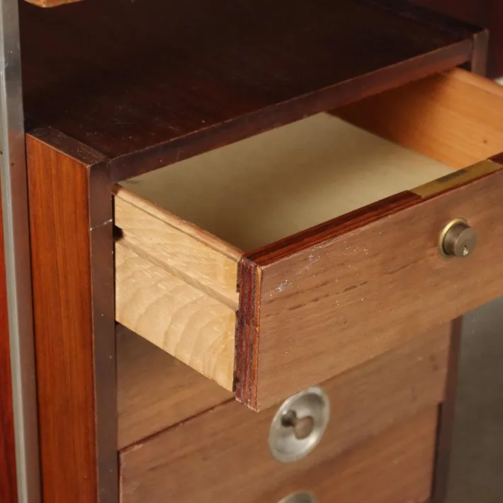 Pamono Vintage Writing Desk in Exotic Wood Veneer, 1960s New