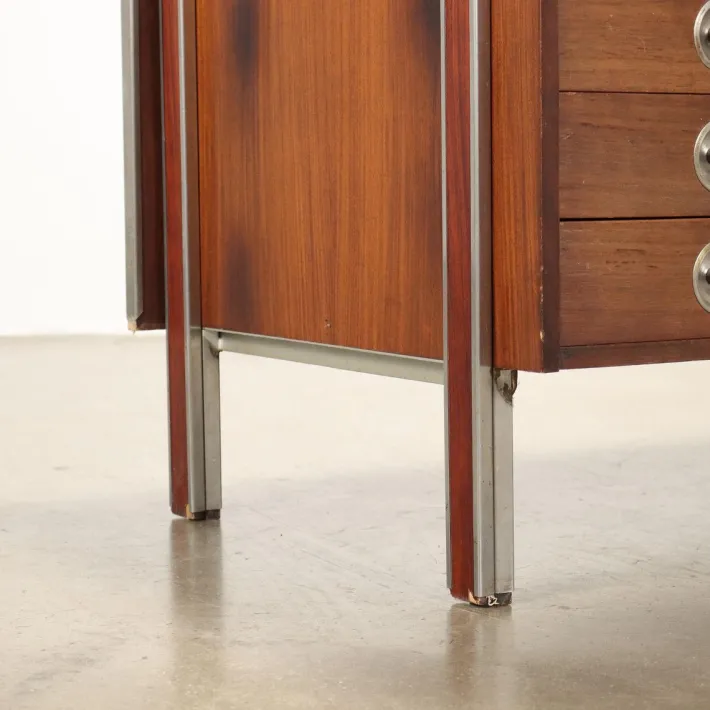 Pamono Vintage Writing Desk in Exotic Wood Veneer, 1960s New