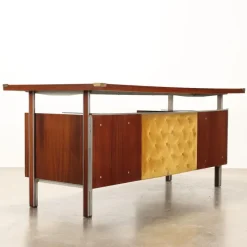 Pamono Vintage Writing Desk in Exotic Wood Veneer, 1960s New