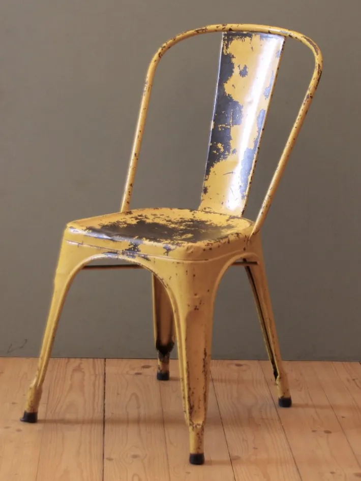Pamono Vintage Yellow Chair by Xavier Pauchard for Tolix, 1930s