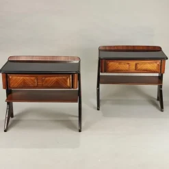 Pamono Vittorio Dassi Bedside Tables, 1950s, Set of 2 Discount