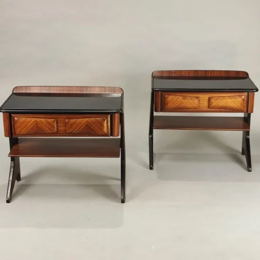 Pamono Vittorio Dassi Bedside Tables, 1950s, Set of 2 Discount