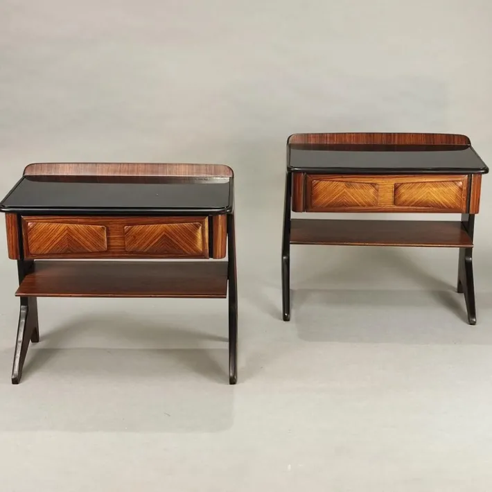 Pamono Vittorio Dassi Bedside Tables, 1950s, Set of 2 Discount