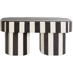 Pamono Viva Stripe Black and White Bench by Houtique Discount