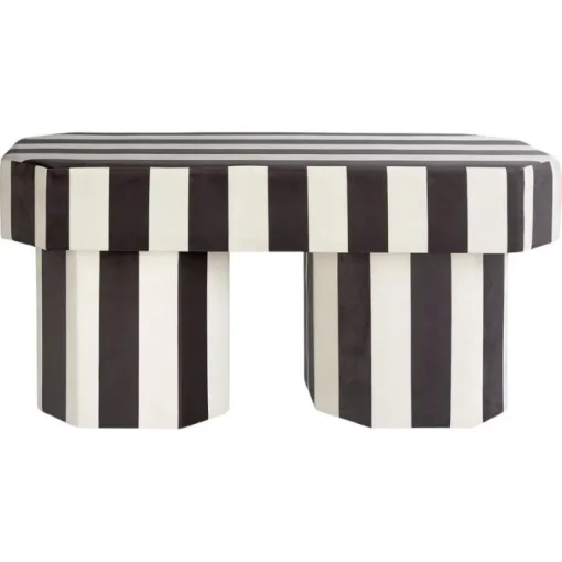 Pamono Viva Stripe Black and White Bench by Houtique Discount
