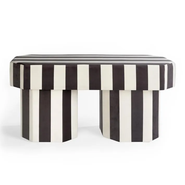 Pamono Viva Stripe Black and White Bench by Houtique Discount