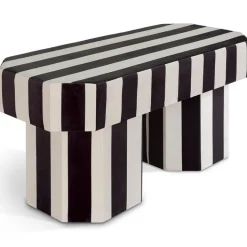 Pamono Viva Stripe Black and White Bench by Houtique Discount