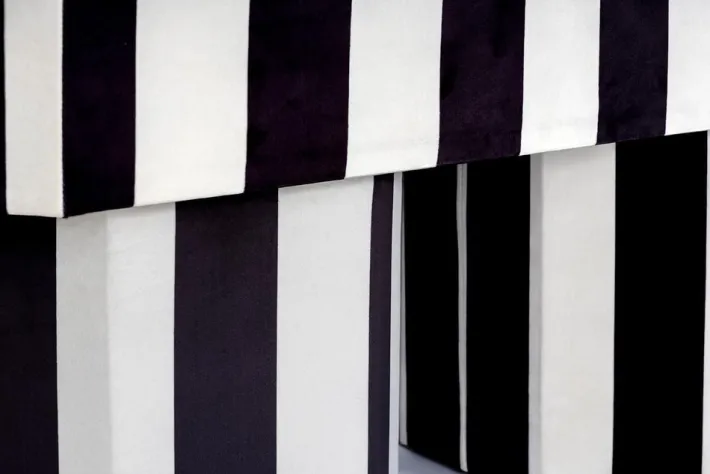 Pamono Viva Stripe Black and White Bench by Houtique Discount