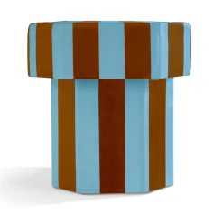 Pamono Viva Stripe Blue and Brown Bench by Houtique New