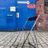 Pamono Vono Folding Chair in Leather and Chrome from Interlübke Sale