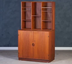 Pamono Wall Unit in Teak by Peter Hvidt & Orla Mølgaard for Søborg Møbelfabrik, 1950s Discount