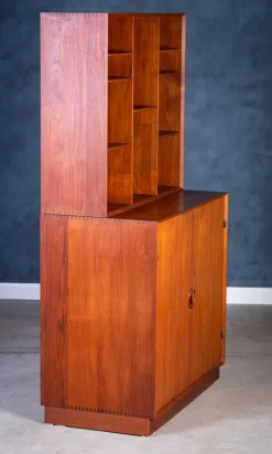 Pamono Wall Unit in Teak by Peter Hvidt & Orla Mølgaard for Søborg Møbelfabrik, 1950s Discount