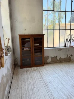 Pamono Walnut and Glass Bookcase, 1890s Online