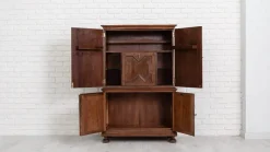 Pamono Walnut Bar Cabinet by Muebles Casas, 1966