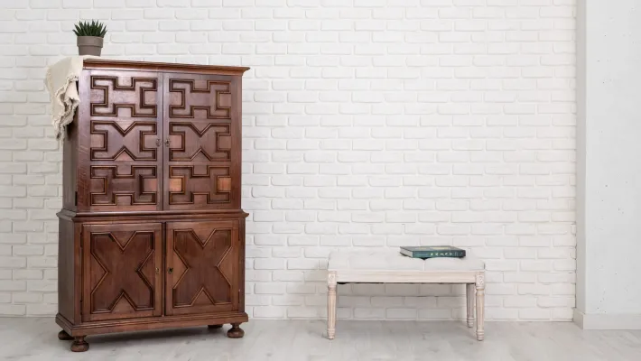 Pamono Walnut Bar Cabinet by Muebles Casas, 1966
