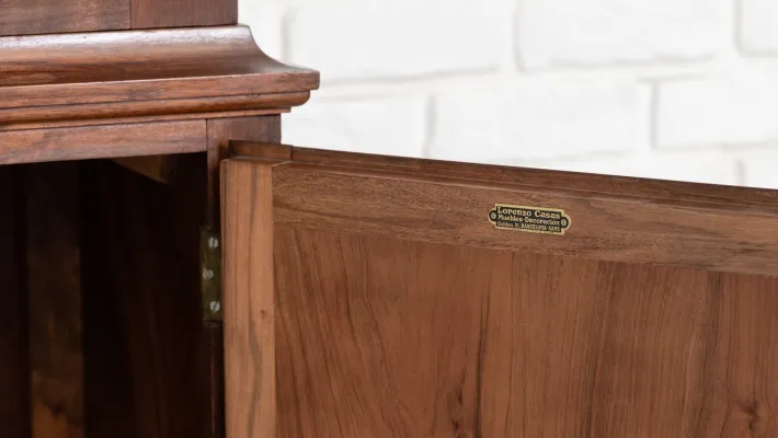 Pamono Walnut Bar Cabinet by Muebles Casas, 1966