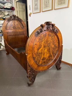 Pamono Walnut Bed, 1930s, Set of 2 New