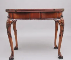 Pamono Walnut Card Table by Howard & Co London, Early 1900s Online